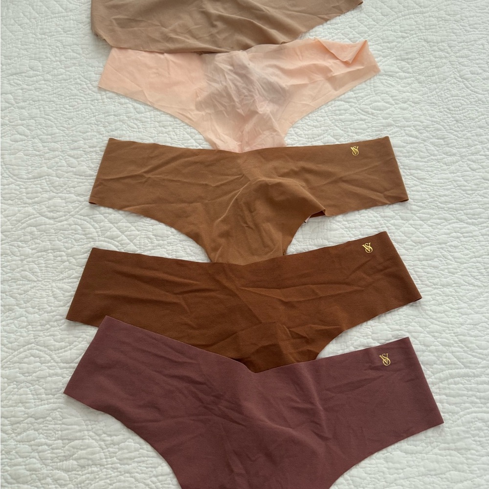 NWT Victoria's Secret Seamless Panties Set - Nude, Peach, Brown, Burgundy